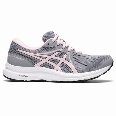 Asics Gel-Contend 7 - Naisten Juoksukengät - Harmaat/Pinkki